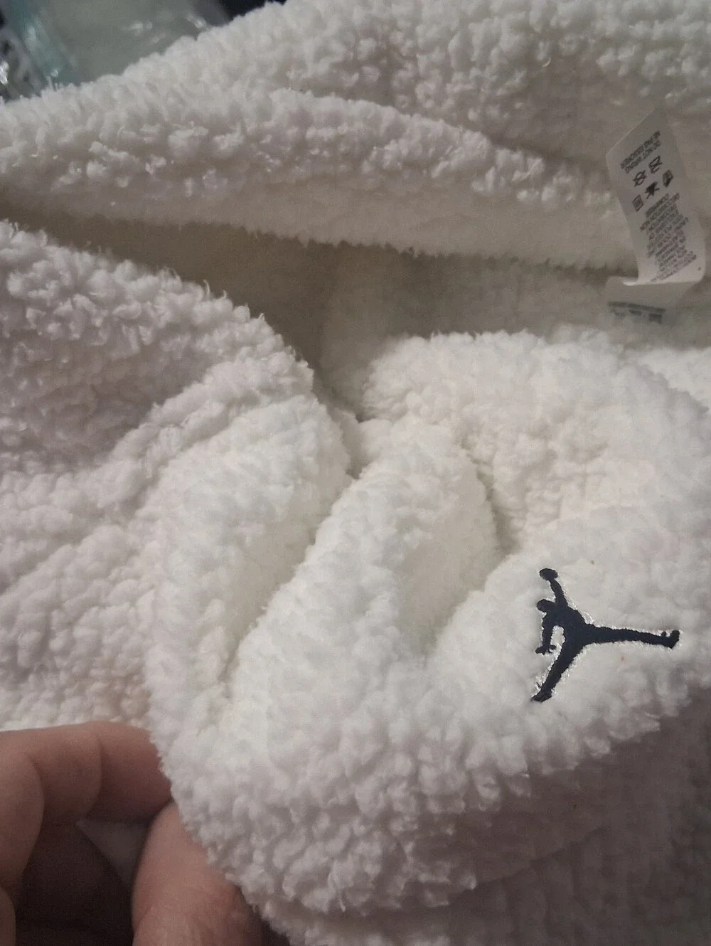 Jordan White Bucket Hat with Black Jumpman Logo
